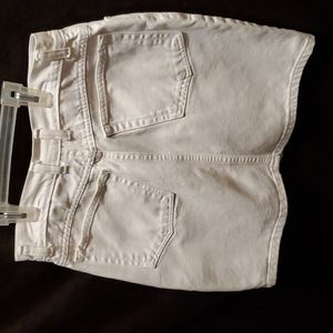 White jean skirt
